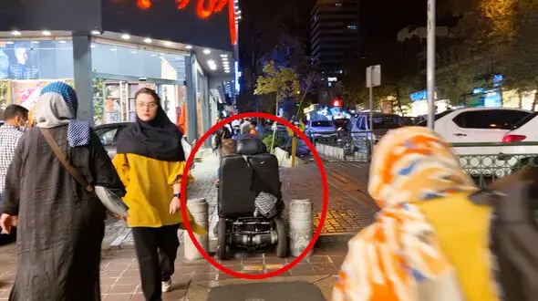 تهران برای زندگی یک میلیون دارای معلولیت مناسب سازی نشده و شهرداری بی توجه به تاکیدها ! + فیلم