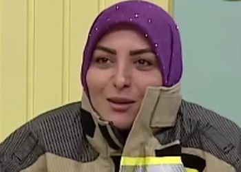 فیلم / المیرا شریفی‌مقدم لباس آتش‌نشان‌ها را پوشید
