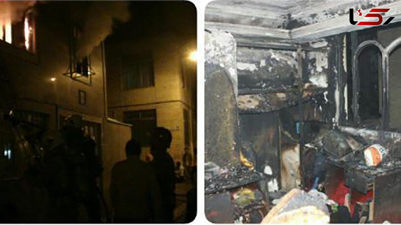  آتش سوزی بامدادی ساختمان مسکونی در تهران 5 مصدوم داشت