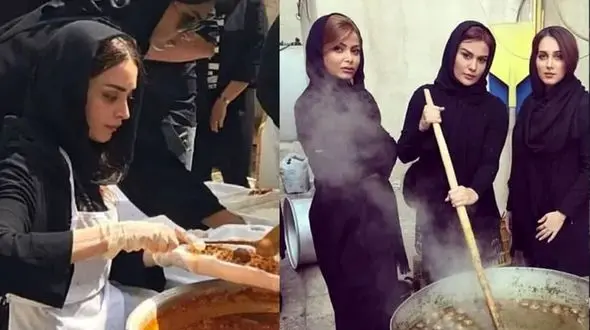 فیلم و عکس   بازیگران زن و مرد ایرانی در محرم 1402! / همه در حال نذری دادن !