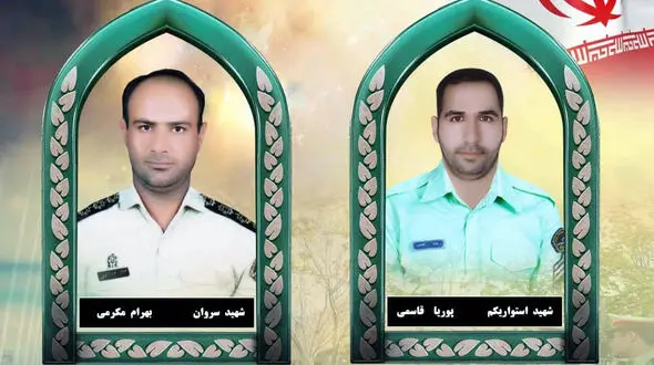 اولین عکس از 2 پلیس شهید در فارس / قاتل پسر 17 ساله بود
