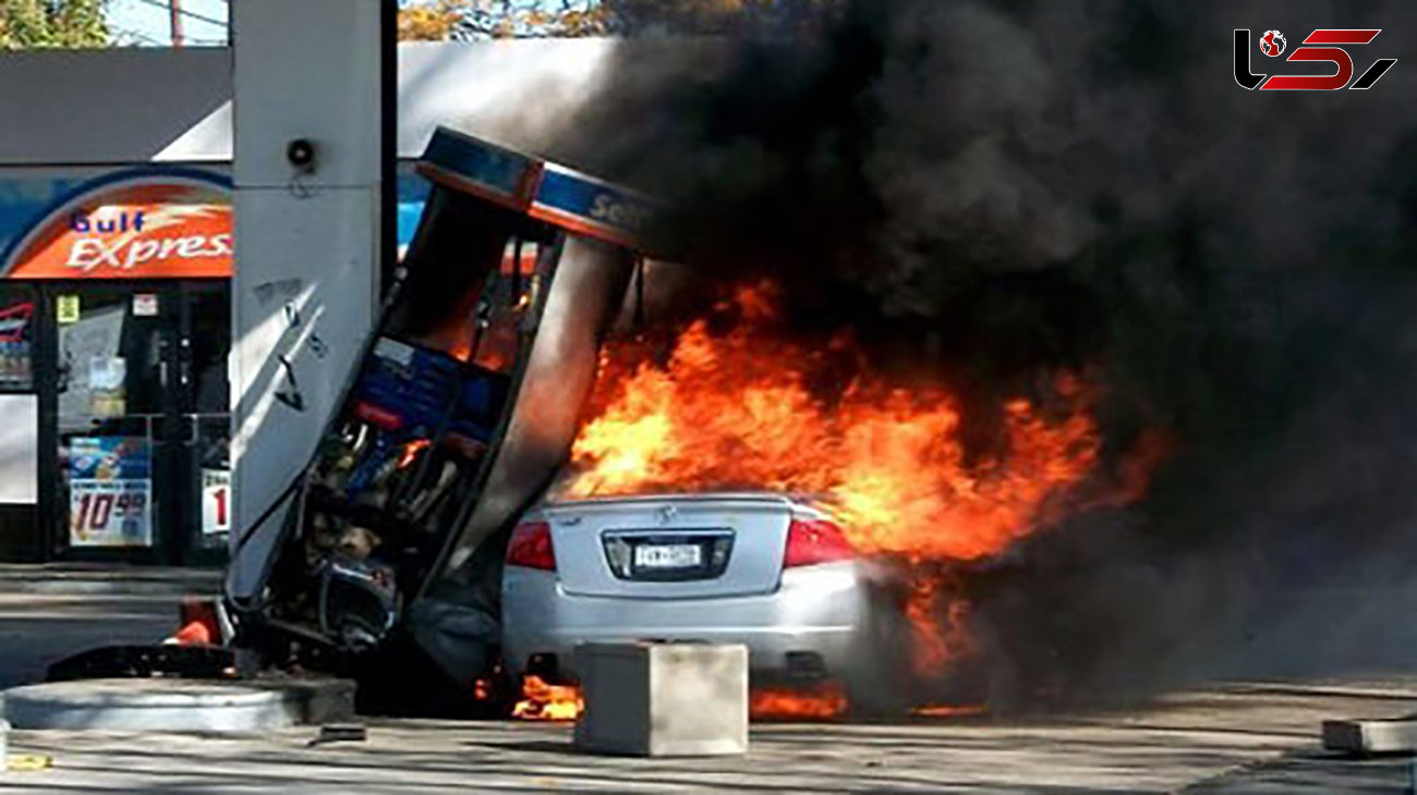 ببینید / رانندگی عجیب با خودرو آتش گرفته در سطح شهر