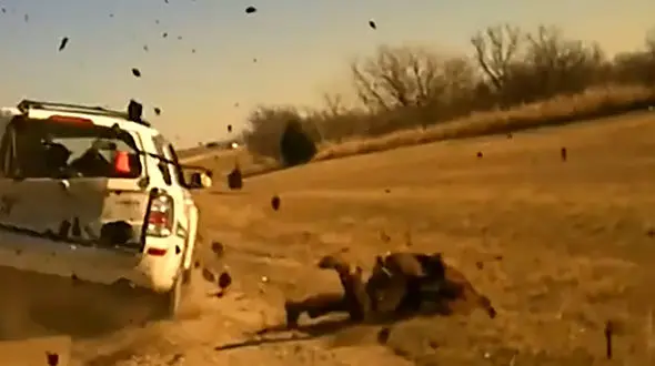 ببینید | لحظه تصادف سنگین در بزرگراه اوکلاهاما