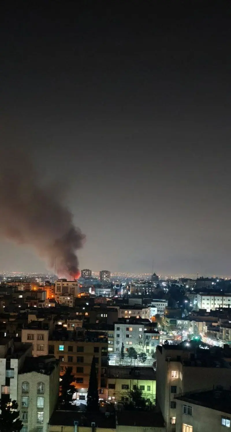 تصاویری از یک آتش‌سوزی در تهران 