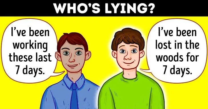 کدام مرد دروغ می گوید؟ / تست هوش