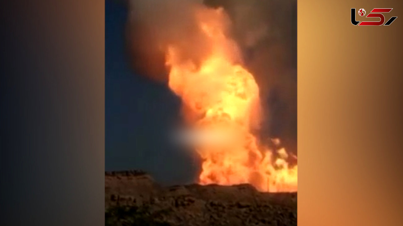 انفجار بزرگ لوله گاز در رامشیر + فیلم