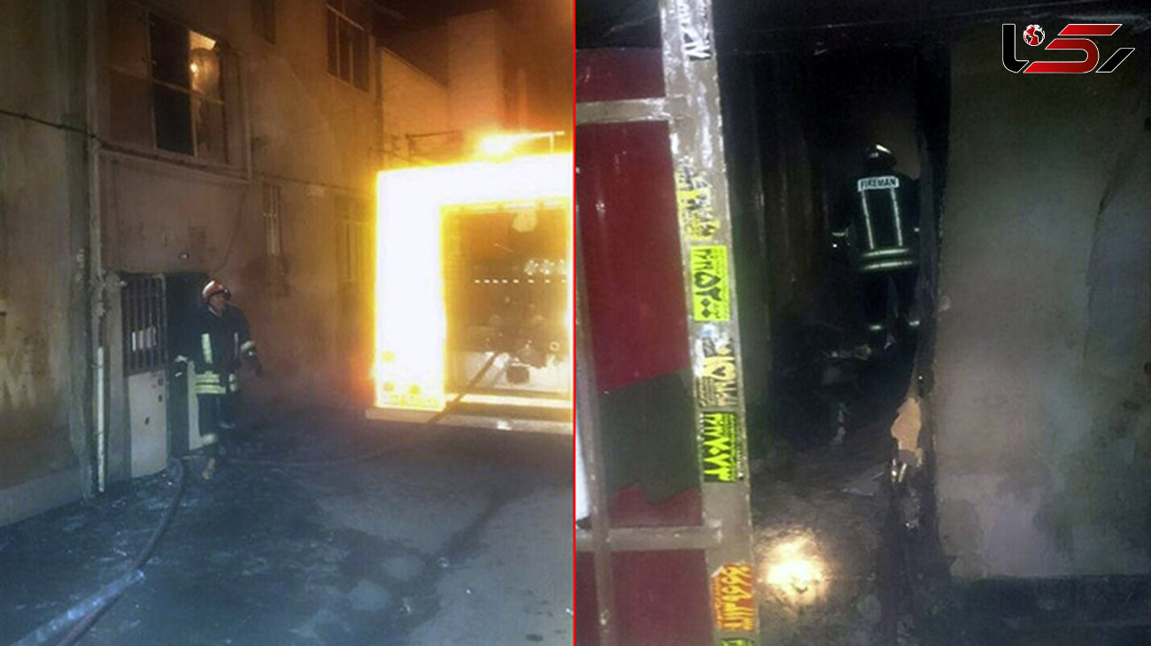  ساختمان دو طبقه در آتش سوخت/ مجروحیت یک آتش‌نشان در جریان اطفای حریق + عکس 