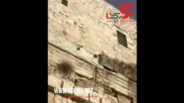 سقوط مرموز یک سنگ از دیوار مسجدالاقصی  + تصویر