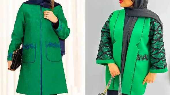 15 مانتوی سبز شیک؛ ایده‌ هایی برای روزهای خنک پاییزی