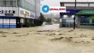 فیلم از طوفان مرگبار در کره جنوبی / سیل ویرانگر را ببنید