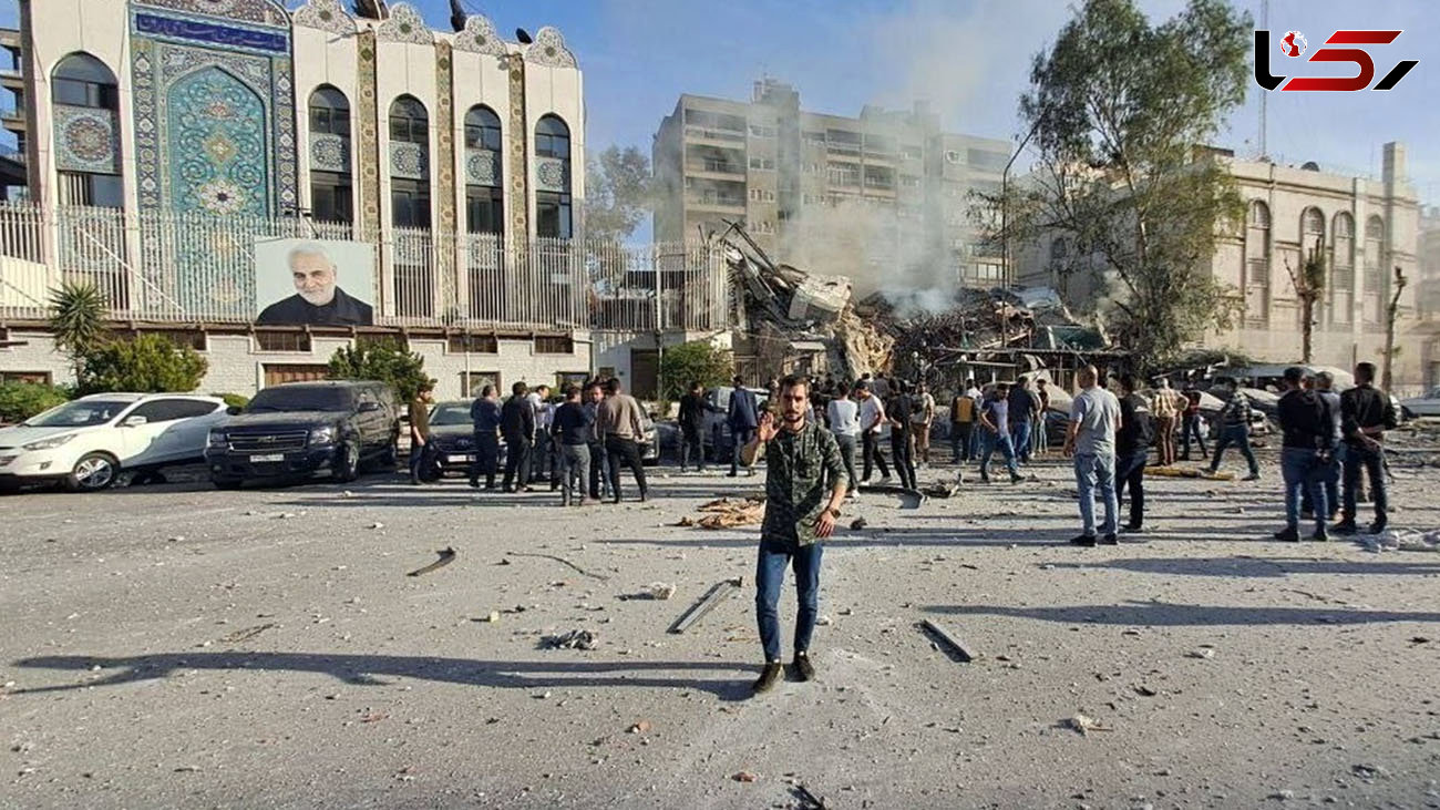  العالم: ساختمان کنسولگری ایران در دمشق به‌طور کامل ویران شد