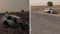 تصادف مرگبار پراید با کامیون کشنده در شوش + عکس پراید مچاله شده