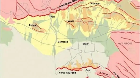 تهران از پارک پردیسان  نصف می شود / خطرناکترین گسل زلزله شناسایی شد+تصویر نقشه
