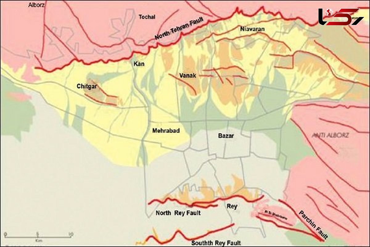 تهران از پارک پردیسان  نصف می شود / خطرناکترین گسل زلزله شناسایی شد+تصویر نقشه