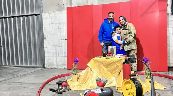 فرمانده عاشق آتش نشان زن شد + گفتگو با اولین زوج  آتش نشان ایران 