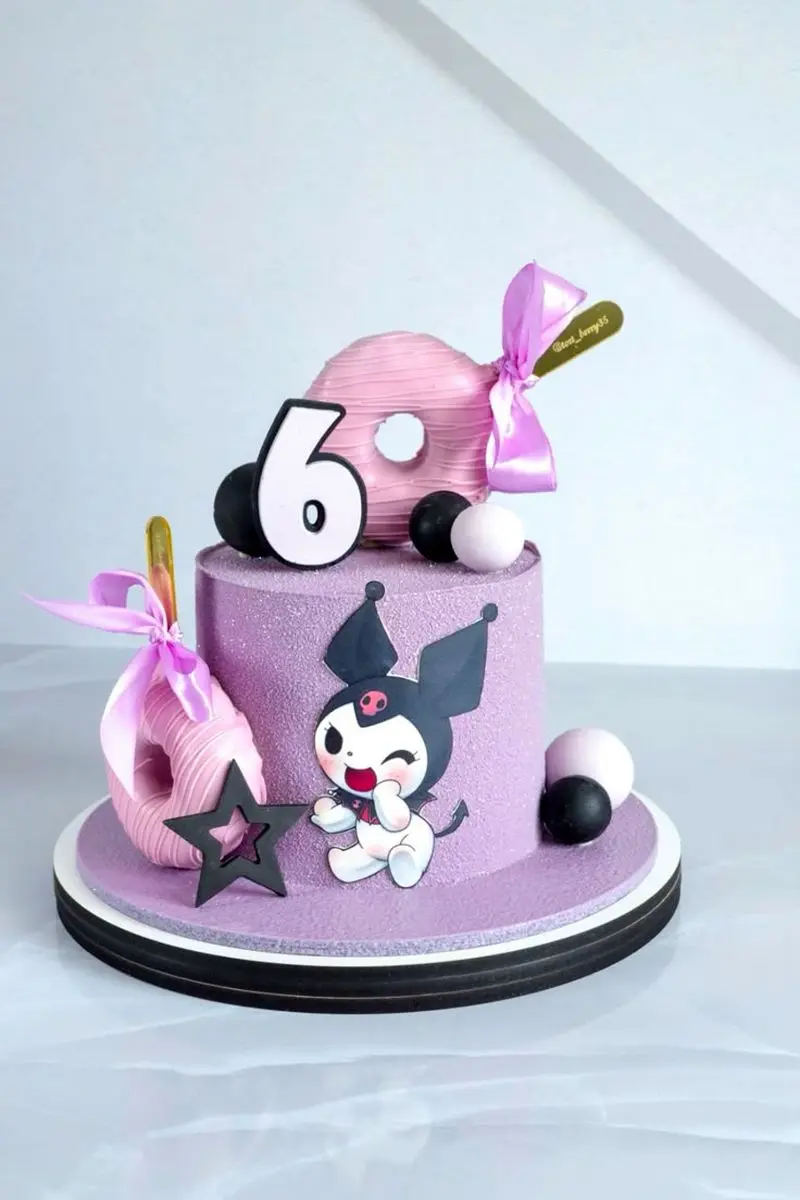 کیک تولد کرومی ساده