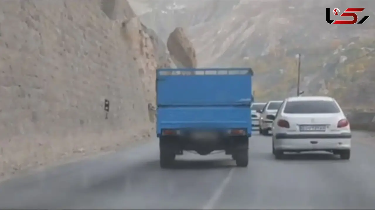 فیلم جنجالی از رانندگی پر خطر وانت نیسان در جاده/ پلیس متوقفش کرد