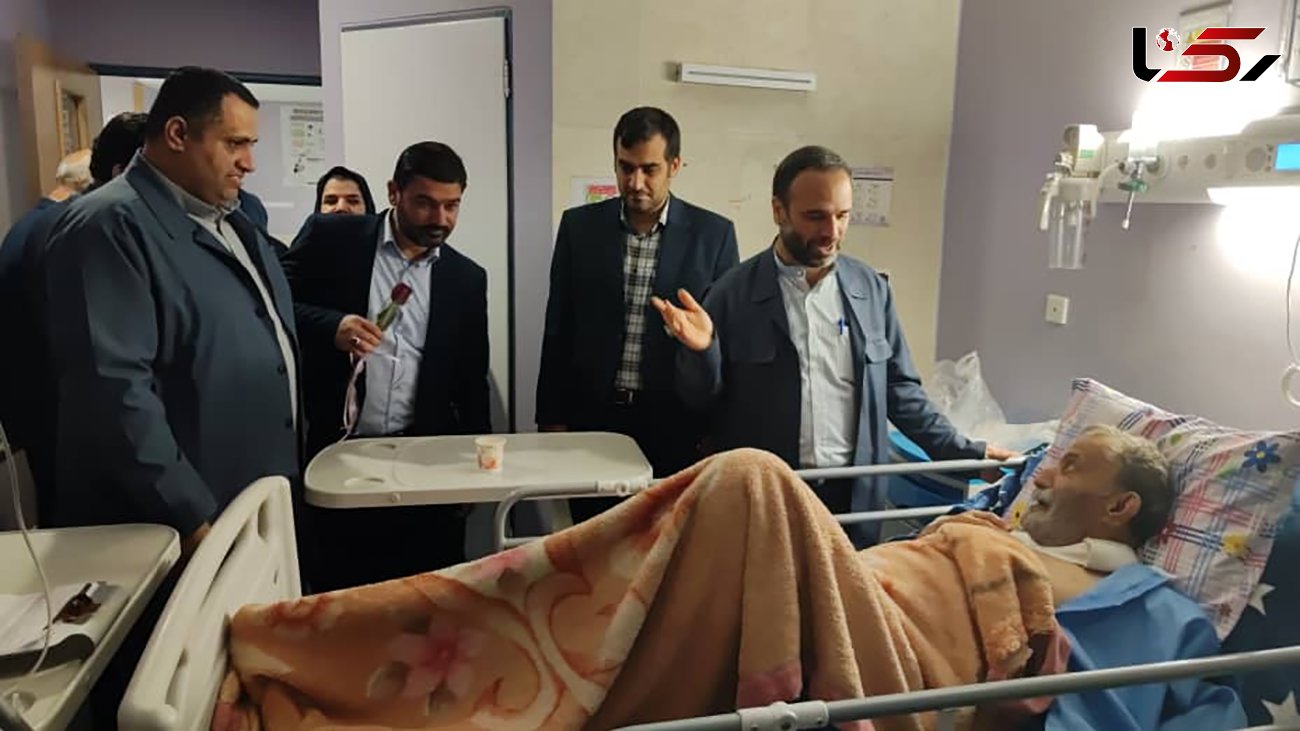 عیادت فرماندار ویژه آبادان وشهرداراین شهرستان از یک جانباز