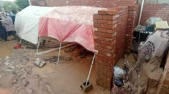 وقوع سیل شدید در کوهبنان - کرمان