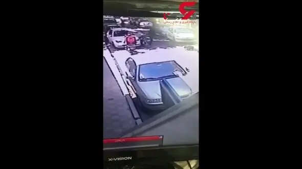 فیلم زیر گرفتن مامور پلیس توسط تبهکاران قلهک