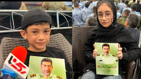 فوت جگرسوز پدر پلیس شهید جنگ 12 روزه بعد از شناسایی پیکر شهید مسعود آدینان + گفتگوی رکنا با فرزندان گریان پلیس شهید