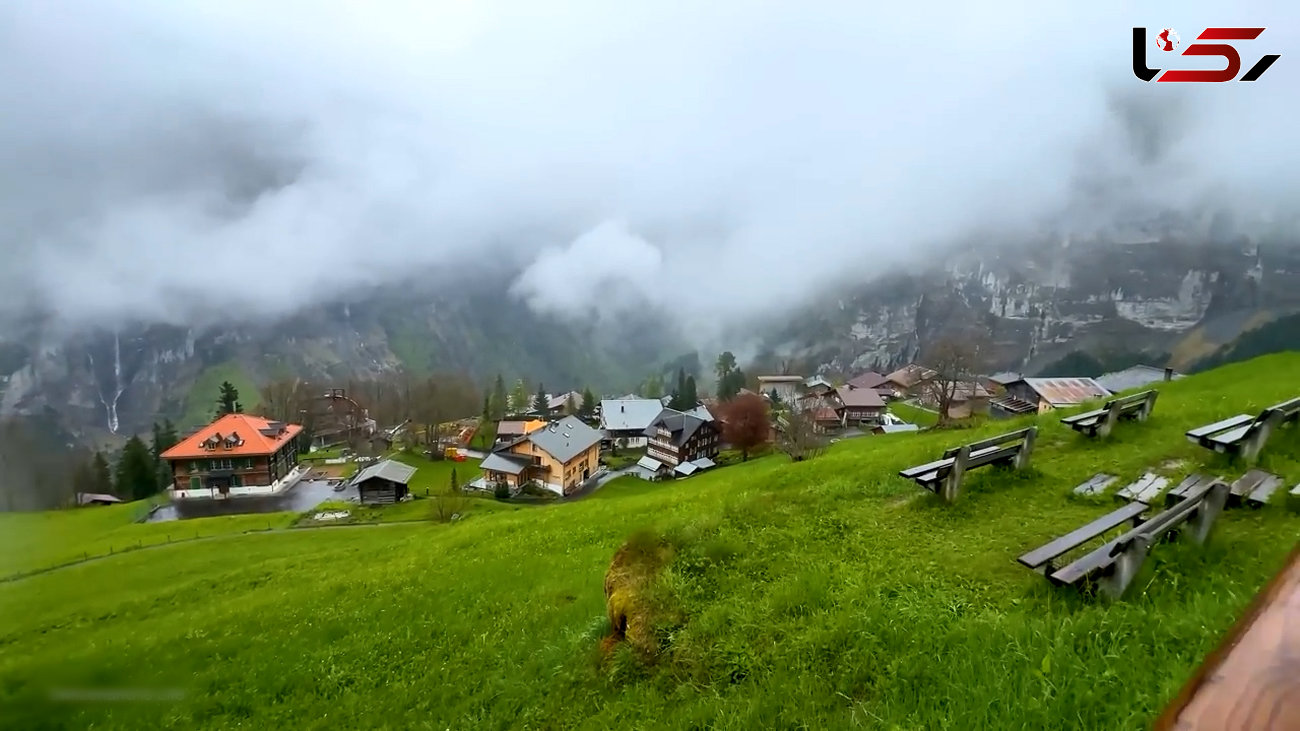 نماهنگ بی کلام آرامش بخش و پیاده روی در روستایی سوئیس + فیلم 
