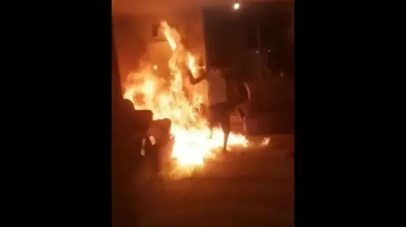 فیلم 16+ / مرد شیرازی همسایه اش را زنده زنده به آتش کشید 