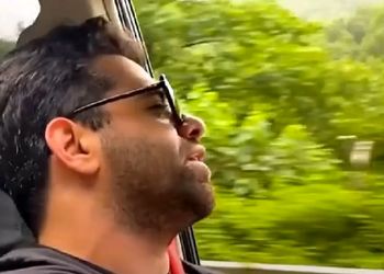 آواز باشکوه رضا بهرام تو سفر شمال با پارتنرش / ای ماه من از قلب شب نرو حین رانندگی خوند!