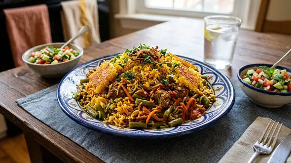طرز تهیه لوبیا پلو با هویج؛ خوشرنگ و خوش‌ عطر