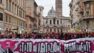  زنان ایتالیایی علیه خشونت راهپیمایی کردند + عکس