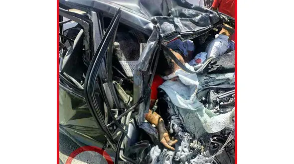 عکس جنازه پسر تهرانی در پراید مچاله شده ! / باورنکردنی و تکاندهنده