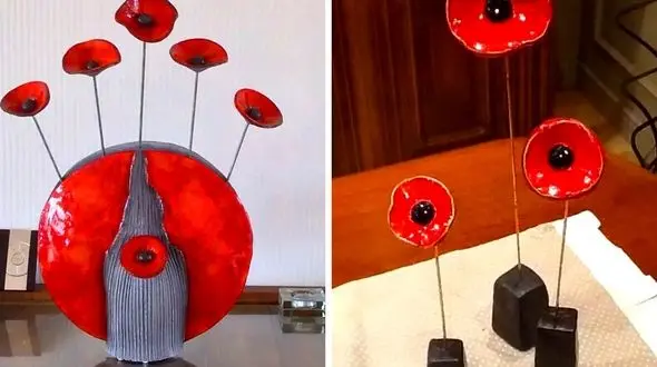 مدل‌ های شیک دکوری گل لاله سرامیکی قرمز؛ زیبایی و گیرایی در یک نگاه