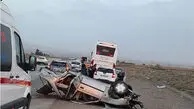 مرگ دردناک نوزاد 6 ماهه در تصادف زنجیره ای اراک