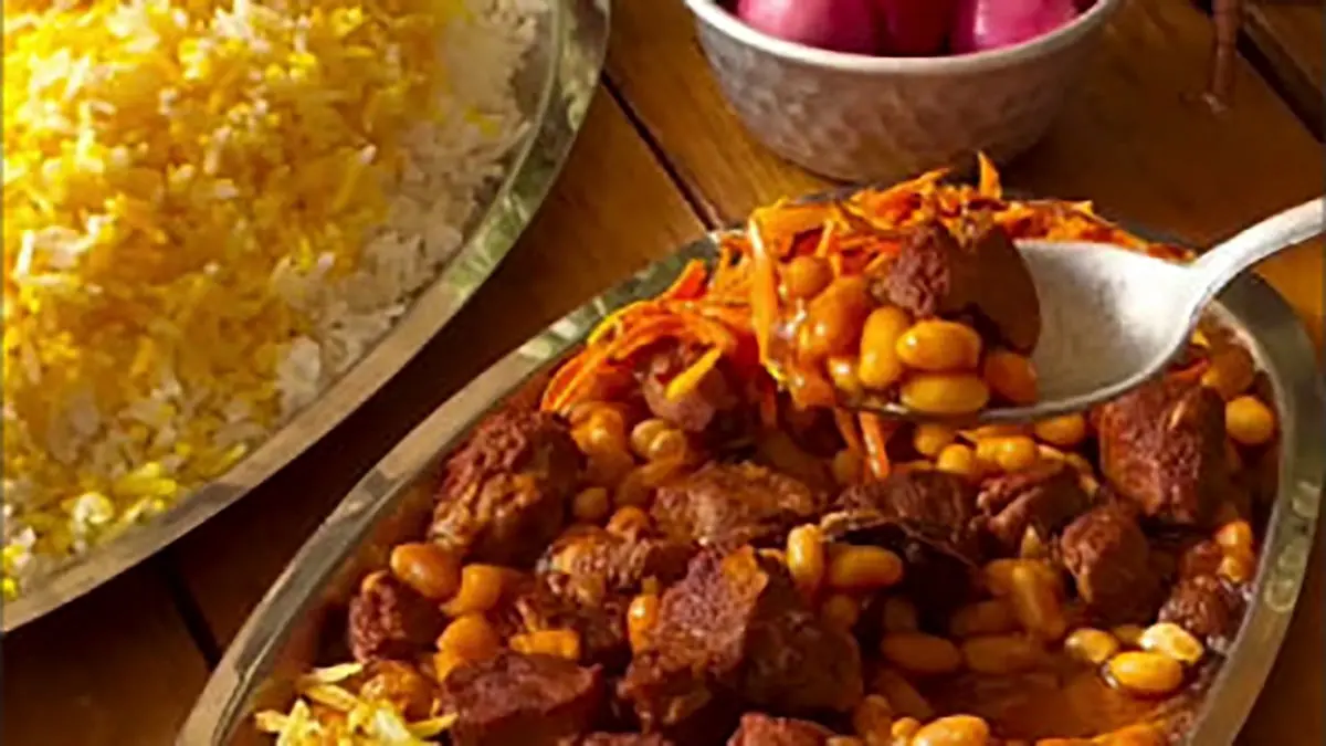 خورشت لوبیا سفید ناهار امروز