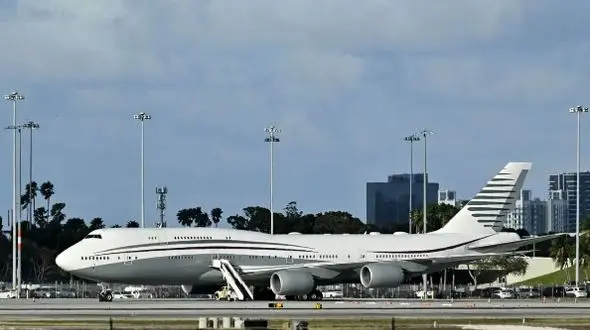 هواپیمای لوکس اهدایی قطر به ترامپ، به نیروی هوایی آمریکا رسید!