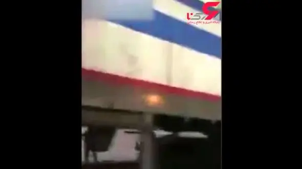 فیلم دلخراش از له شدن یک مرد توسط قطار