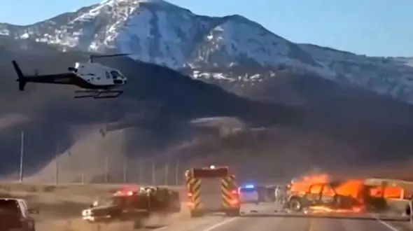 تصادف مرگبار در آیداهوی آمریکا / ۷ کشته در برخورد خودرو و اتوبوس