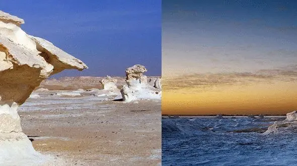 جادوی بیابان فارافرا با 3 رنگ متفاوت در طول روز + عکس های جالب 