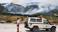 مصدومیت 5 نیروی امدادگر در آتش سوزی جنگل ها در گلستان