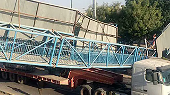 سقوط پل هوایی در گرگان
