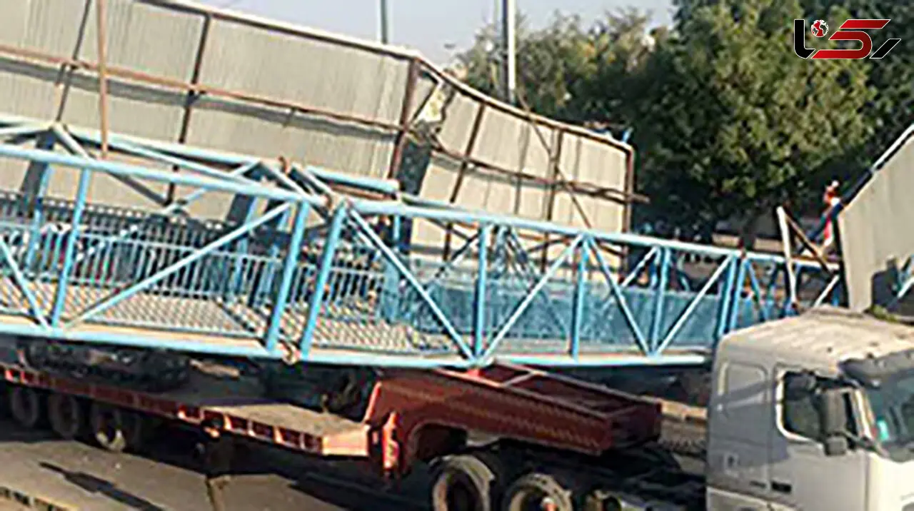 سقوط پل هوایی در گرگان
