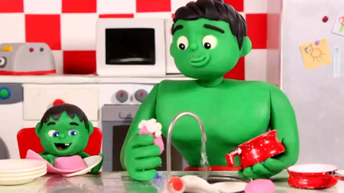 فیلم انیمیشن خمیری در یک حباب صابون