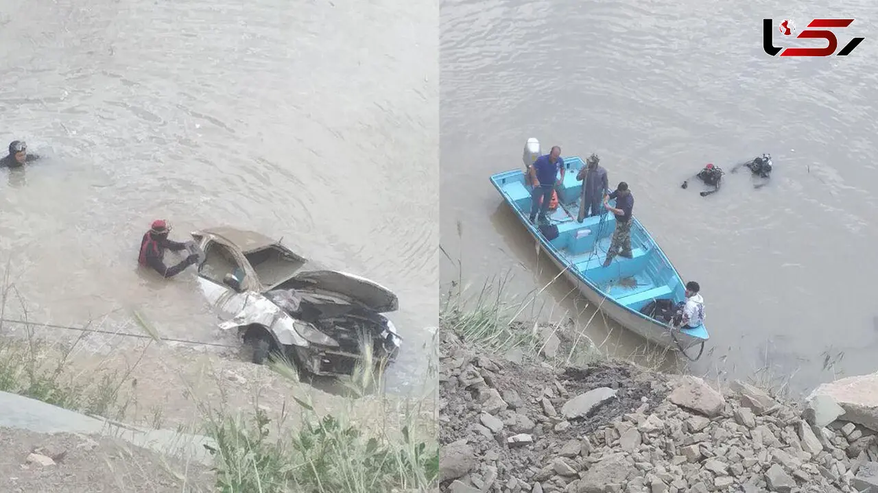 نجات معجزه آسای یک زوج پس از سقوط 206 به سد کرج + عکس و فیلم