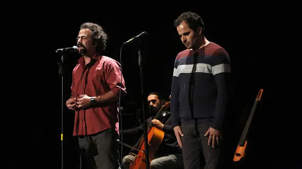 بازیگران معروف در پشت صحنه کنسرت گروه پالت+ عکس