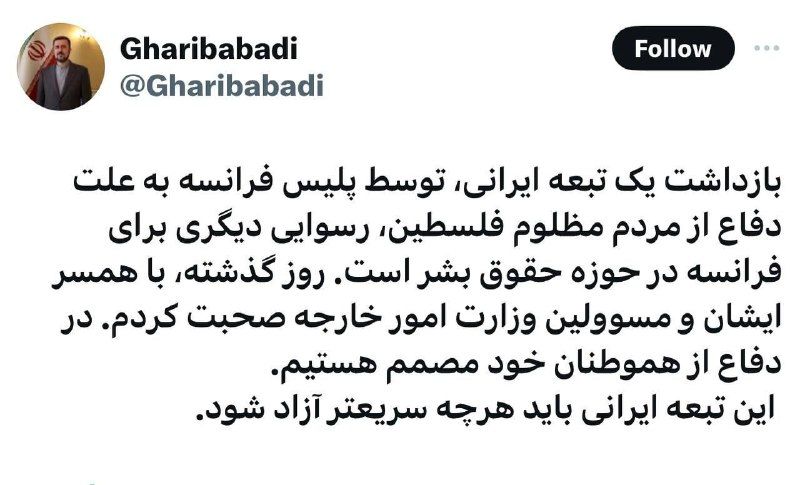 واکنش دبیر ستاد حقوق بشر ایران به بازداشت 