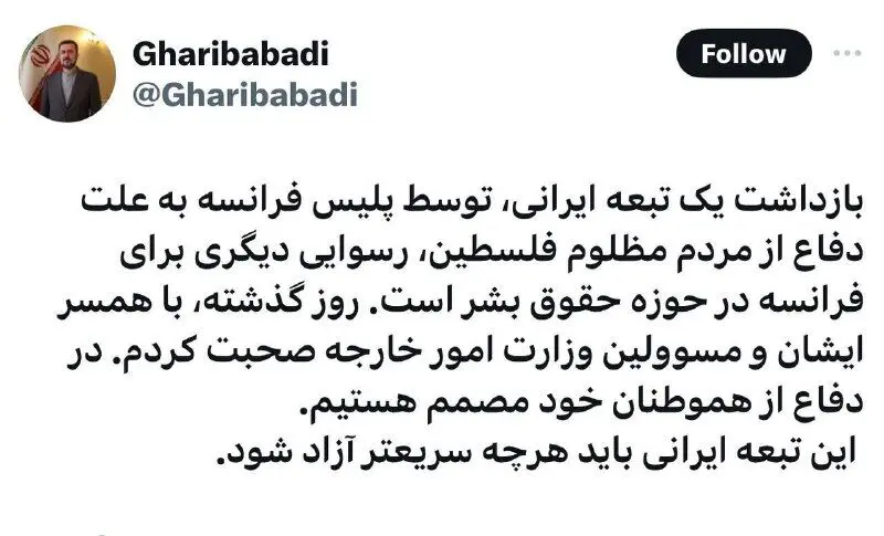 واکنش دبیر ستاد حقوق بشر ایران به بازداشت 