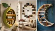 مدل های شیک و متنوع کتابخانه نقلی و بامزه و کم جا