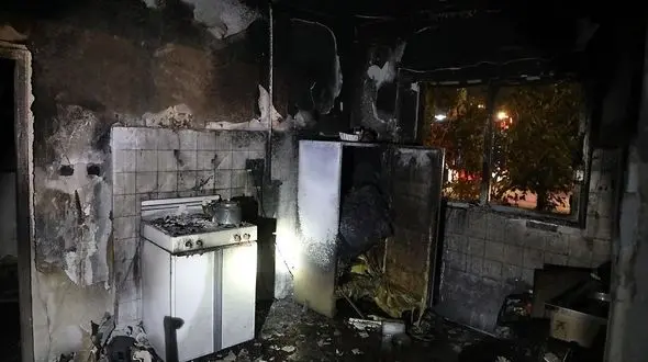 انفجار کپسول گاز در آشپزخانه  /  خانه تبدیل به خرابه شد + فیلم