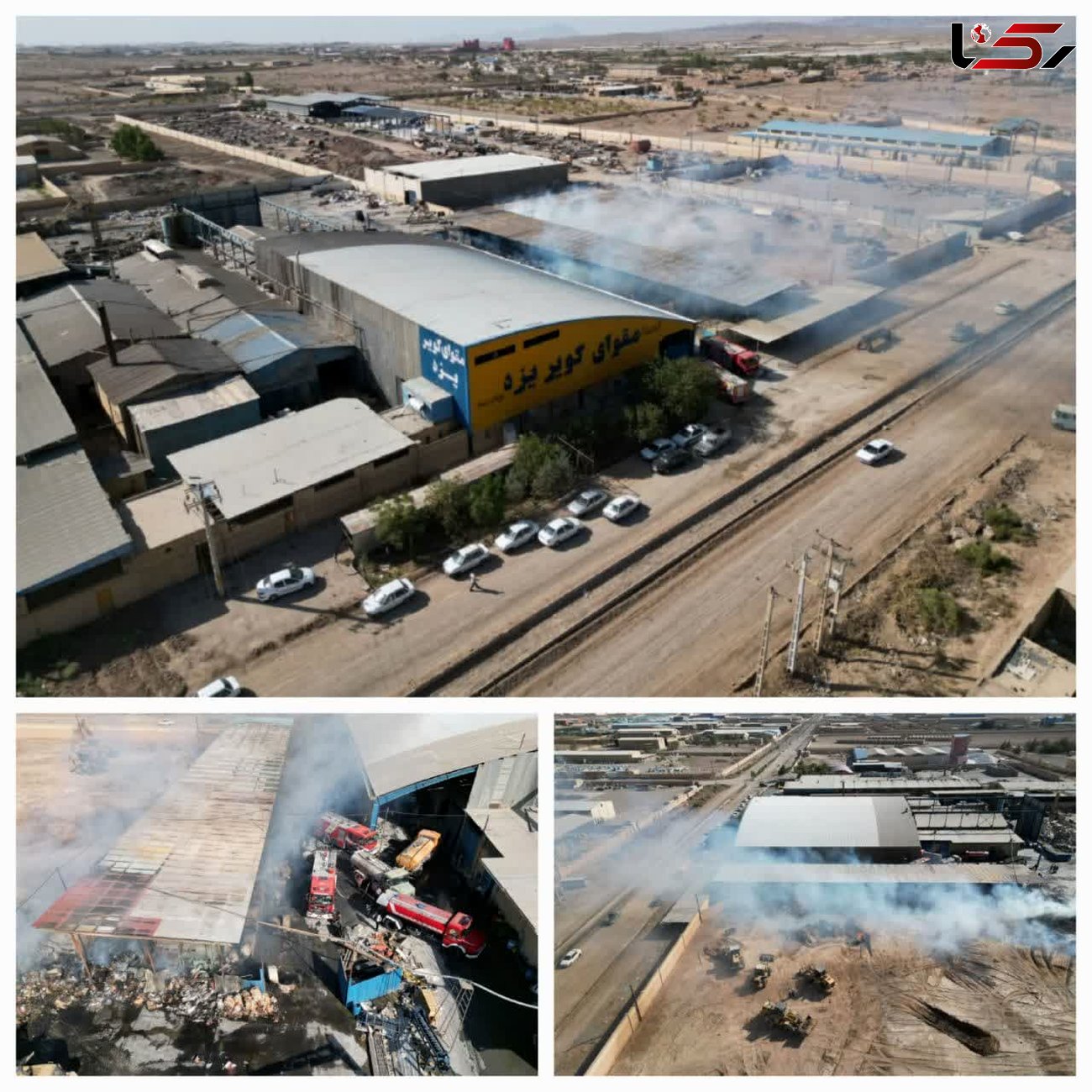 آتش سوزی کارخانه مقوا در یزد/ تلاش برای اطفای حریق