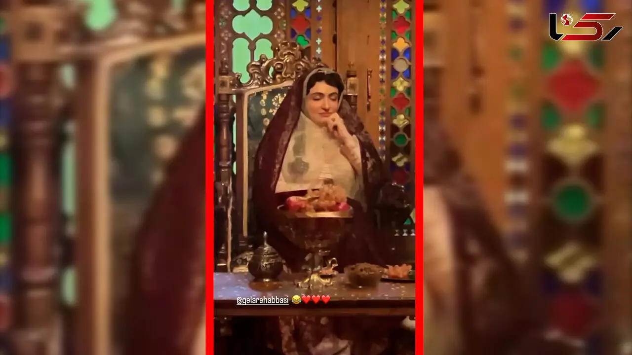 فیلم چرت زدن گلاره عباسی در پشت صحنه بامداد خمار